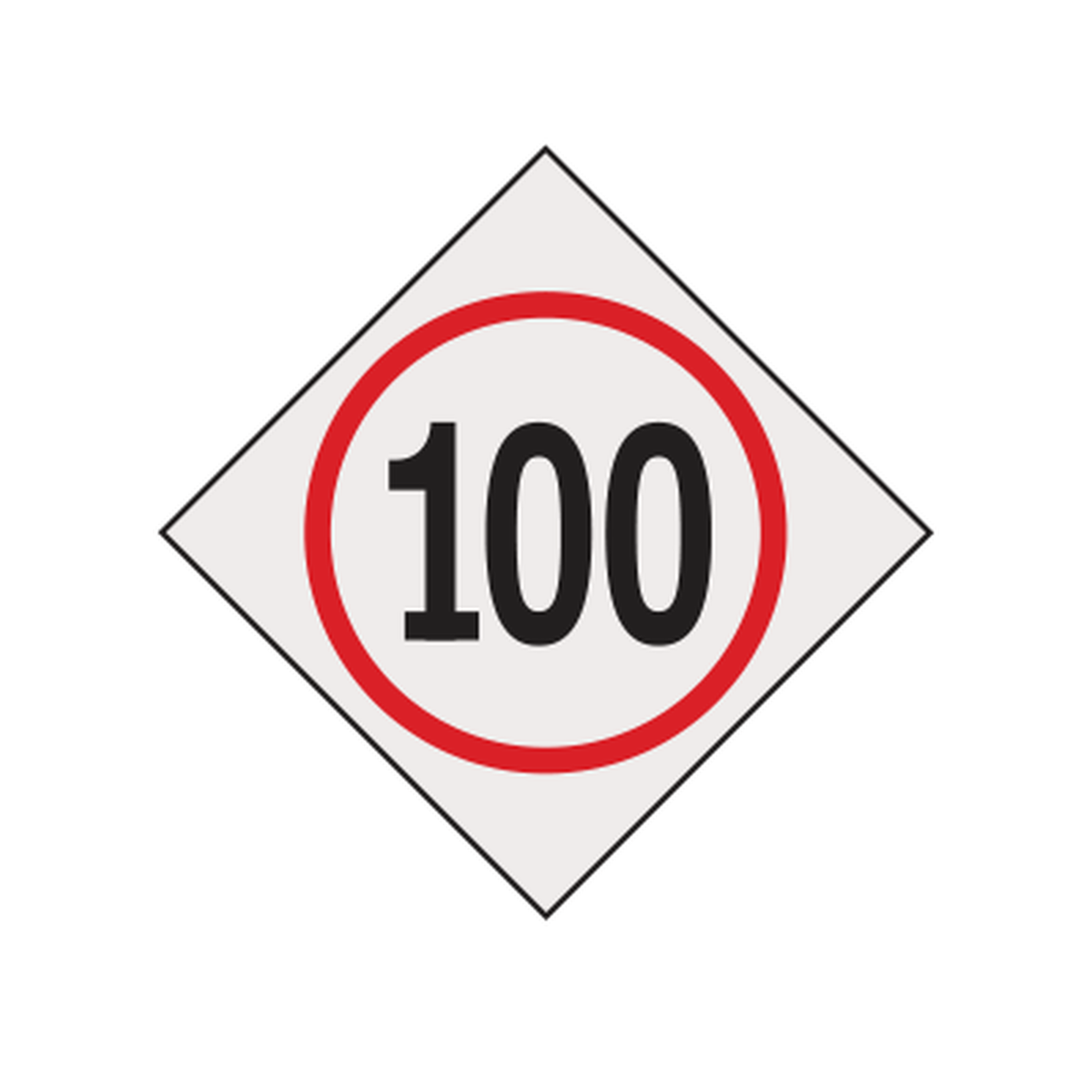 100 Speed Limited Sign