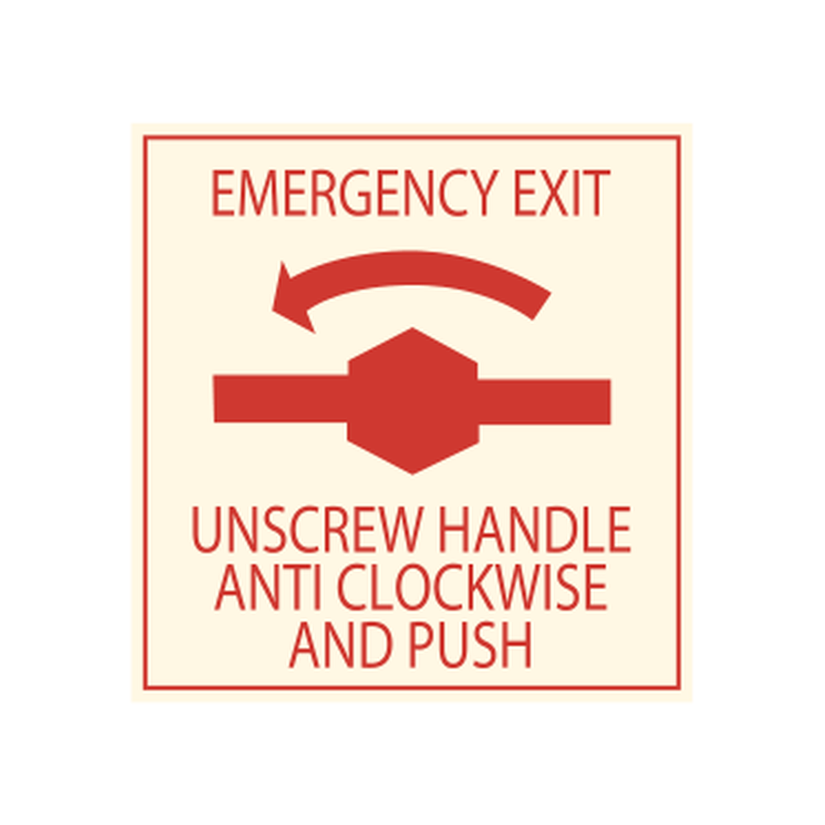 Emergency Exit Standard Panel