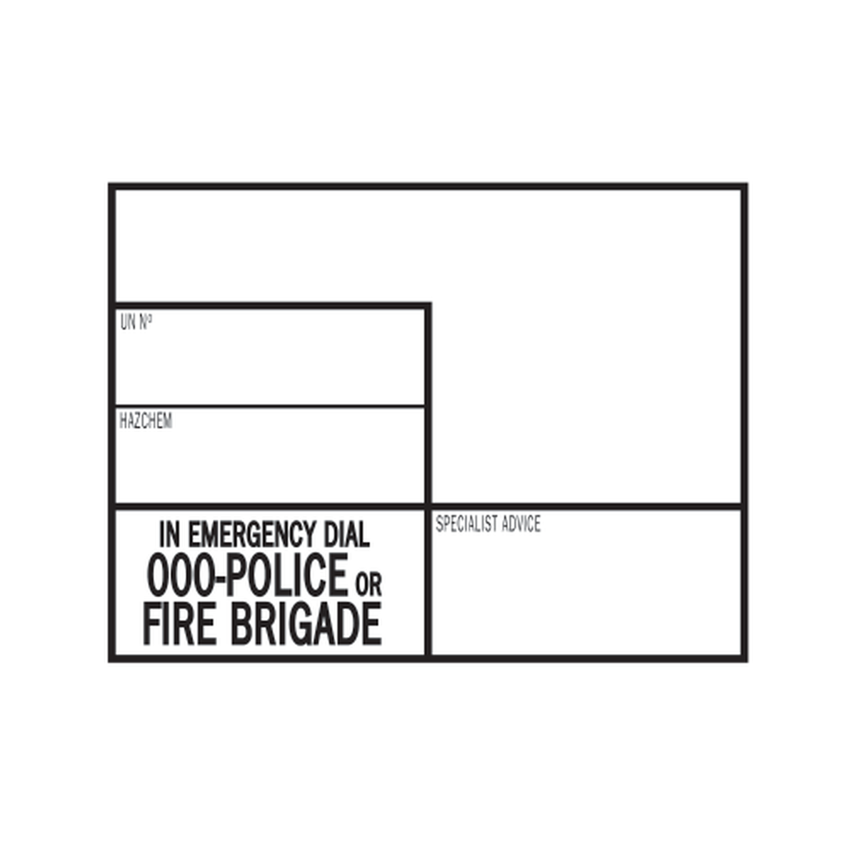 Emergency Info Panel - Blank