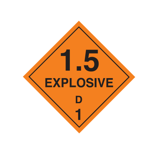 Dangerous Goods Explosive 1.5 Class 1